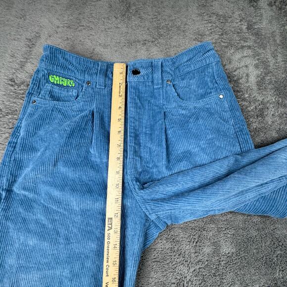 Empyre Tori Blue Corduroy Pants Women’s M Y2K Skater Stretch Waist Party Rave - Picture 8 of 9